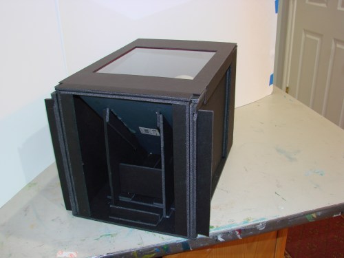 200-8 Top cover and glass plate, rear view